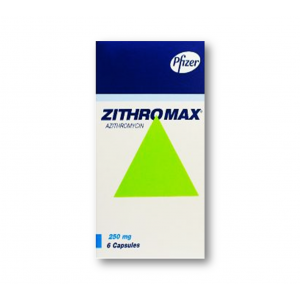 ZITHROMAX 250 MG ( AZITHROMYCIN ) 6 CAPSULES